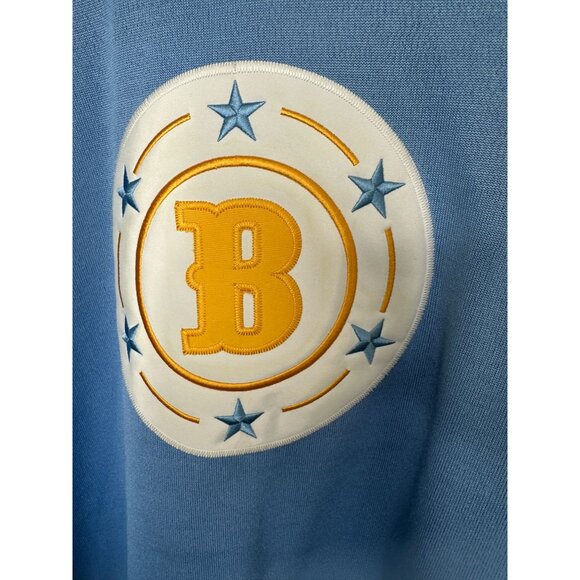 Brooklyn Xpress Hockey XXL Jersey Vintage Style Light Blue Yellow Striped Design - Picture 8 of 9